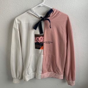 Half-and-half hoodie